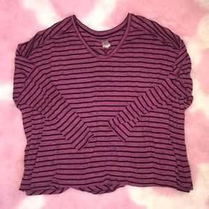 Free people M striped long sleeve